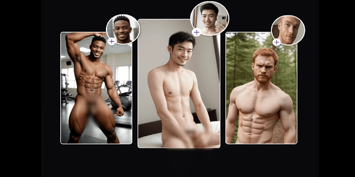 Uncensored gay AI porn with muscular men – black, Asian, and ginger male bodies in erotic poses – PromptChan 2025